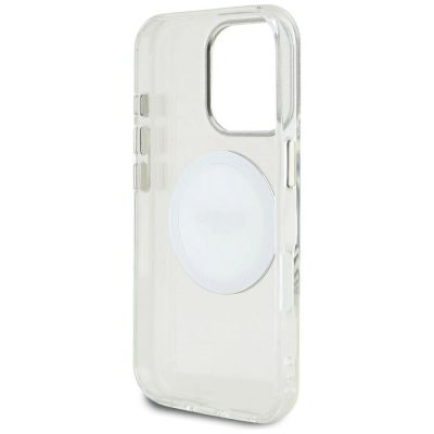 7. Guess IML Metal Colored Circle Classic Logo MagSafe case for iPhone 16 Pro Max - white