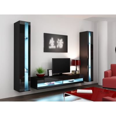 4. TV cabinet VIGO NEW '180' 30/180/40 black/black-polished
