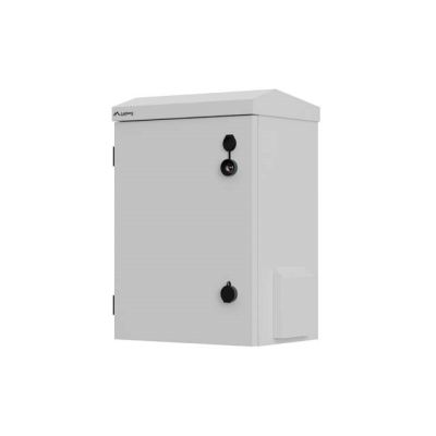 11. WALL-HUNG RACK CABINET 10" HERMETIC IP55 WALL/POLE MOUNTING 340X250X500 GRAY LANBERG (ASSEMBLED)