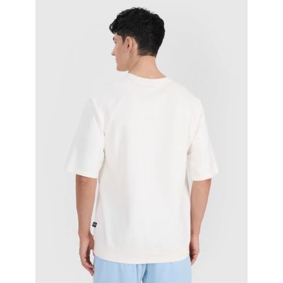 5. Men's short-sleeved sweatshirt without hood 4F 4FRSS25TSWSM2114-11S