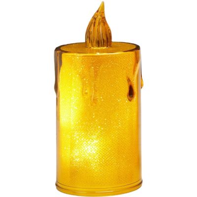 19. DECORATIVE CANDLE 8 CM AMBER WARM WHITE 1 LED