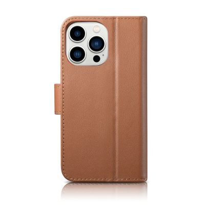 2. iCarer Wallet Case 2in1 Cover iPhone 14 Pro Max Leather Flip Cover Anti-RFID Brown (WMI14220728-BN)