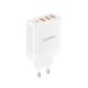 Dudao A5HEU network charger 3x USB-A 1x USB-C PD20W - white