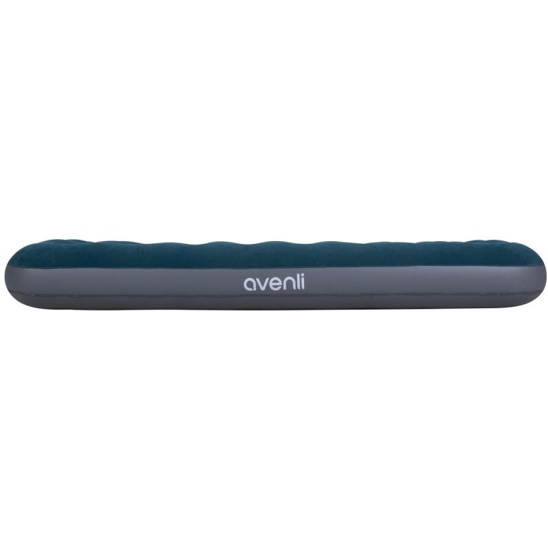 37. FLOCKED MATTRESS FOR 2 PEOPLE WITH BUILT-IN FOOT PUMP 191x137x22CM 24131