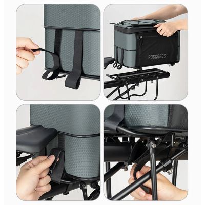 16. Rockbros A30 ROAD TO SKY Foldable Bike Bag for Trunk 15-30L - Gray