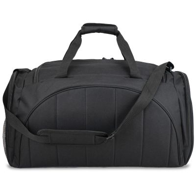 2. FITNESS/TRAVEL BAG A3029 BLACK SEMI LINE