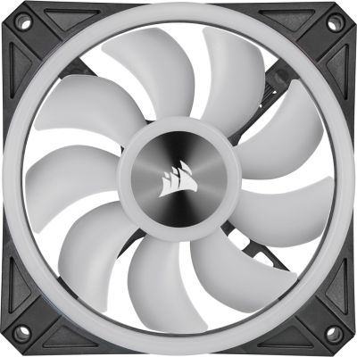 7. Corsair iCUE QL140 RGB PWM Fan - 140mm, Black