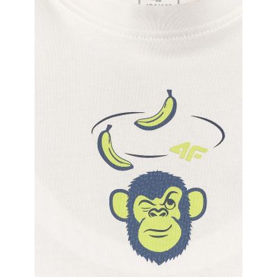6. Boy's loose T-shirt with print 4F 4FJRSS26TTSHM4276-10S