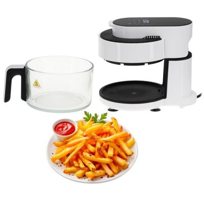 6. Adler 3L Air Fryer with Glass Bowl