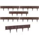 GARDEN PALISADE LAWN EDGE BORDER WICKER 390CM BROWN