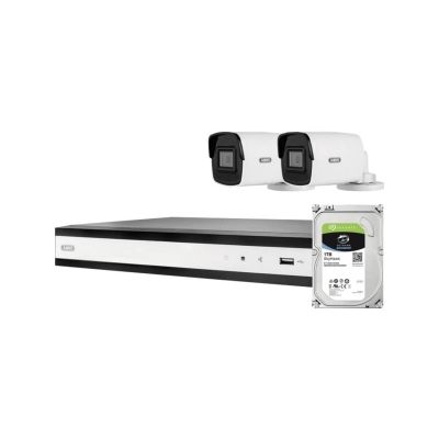 ABUS PoE-Video-Set: 2 Mini-Tube Cameras + NVR 4Ch.TVVR36402D