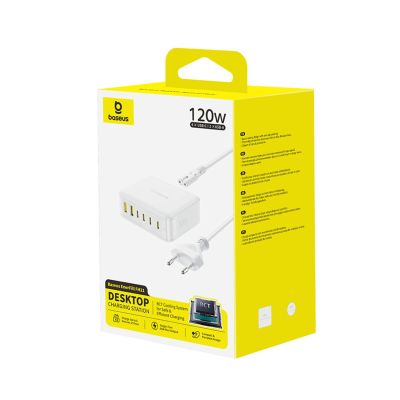 5. Baseus EnerFill FH21 120W Charging Station 4xUSB-C + 2xUSB-A - White