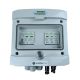 DCAC hermetic IP65 EMITER connection box with Noark 1000V DC surge arrester type 2, 1 x PV string, 1 x MPPT // Noark AC limiter type 2, 16A 1-F