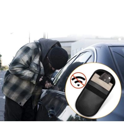 2. Anti-theft case for car keys blocking radio waves Keyless Faraday Box cover Faraday cage 14 cm with 10 cm black