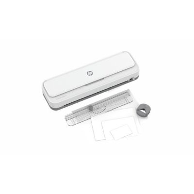 12. HP ONELAM 400 A3 Laminator, cold/hot, integrated trimmer, corner rounder, speed 40cm/min + 15 pouches: 3xA4, 4xA5, 4xA6, 4xB-CARD, white