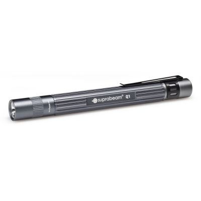 Suprabeam Q1 monochromatic LED flashlight, battery-powered, gray, 14.2 cm
