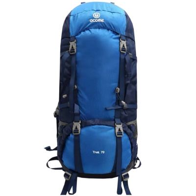 Acome Trek 70L Blue Hiking Backpack