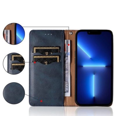 2. Magnet Strap Case Case for Samsung Galaxy A13 5G Pouch Wallet + Mini Lanyard Pendant Blue