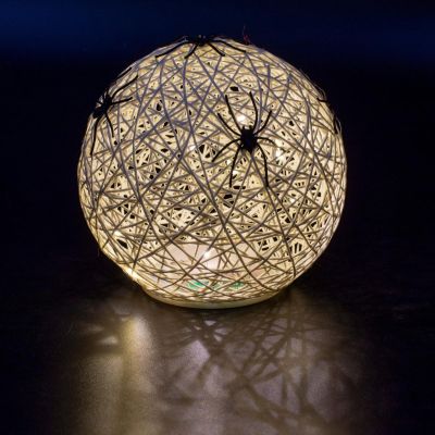 2. DECORATIVE BALL LAMP WITH SPIDER LED 15CM HALLOWEEN WHITE