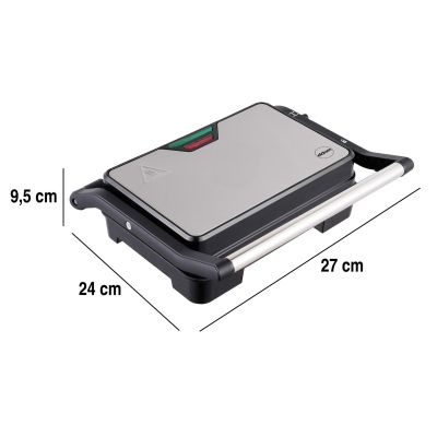 4. ELDOM CONTACT GRILL GK110 800W BLACK AND SILVER