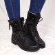 3. Jezzi W JEZ254A lace-up and zipper work boots, black