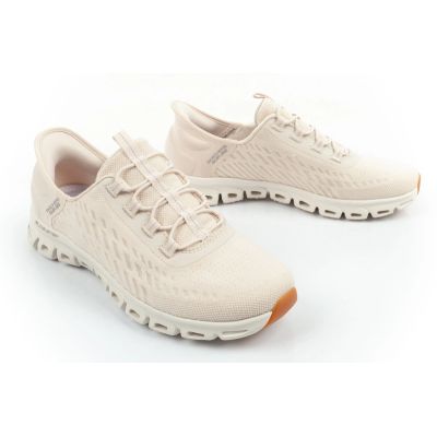 9. Skechers Glide-Step women's sneakers comfortable ecru slip-ins