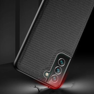16. Dux Ducis Fino case is made of nylon material for Samsung Galaxy S22 + (S22 Plus) blue