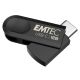 2. Emtec C280 USB Flash Drive 128GB USB Type-C 3.2 Gen 1 (3.1 Gen 1) Black