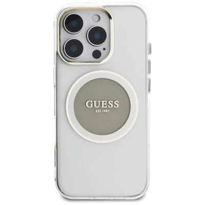 3. Guess IML Metal Colored Circle Classic Logo MagSafe case for iPhone 16 Pro - gray