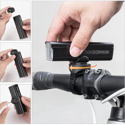 4. Rockbros 24610002001 Front Bike Light 1000 lm + USB-C - USB-A Cable - Black