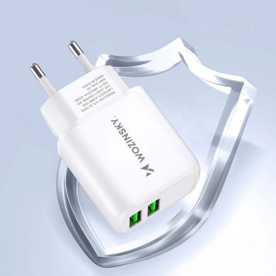 12. Wozinsky CUWCW 2.4A 2 x USB-A Wall Charger - White