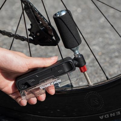 10. Rockbros Multitool Bike Tool Set with CO2 Pump and Ratchet Wrench - Black