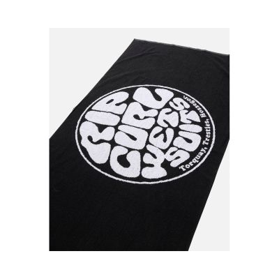 2. RIP CURL Logos Towel Black Beach Towel