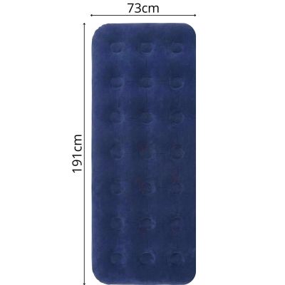 15. FLOCKED MATTRESS FOR 1-PERSON 191x73x22CM WITH PUMP 2IN1 24040