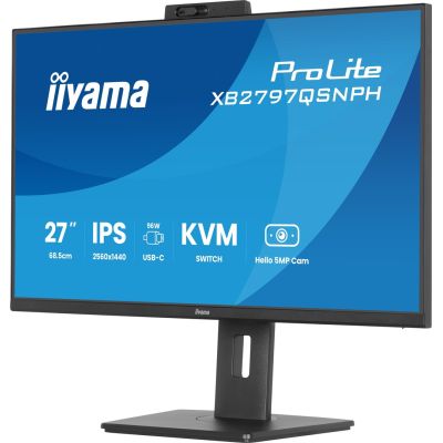 12. iiyama ProLite XB2797QSNPH-B1 27IN IPS LCD 4MS 2560X1440 350CD/M2 HDMI/DP/USB 2 computer monitor 68.6 cm (27") 2560 x 1440 px Quad HD Black
