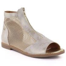 Women's summer ankle boots, openwork gold, Jezzi RMR24148-5