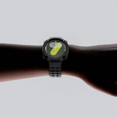 11. Spigen Rugged Armor Case for Samsung Galaxy Watch 8 44mm - Matte Black