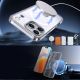 4. Hybrid Armor X Case for Samsung Galaxy S25 FE with Stand Compatible with MagSafe - Transparent