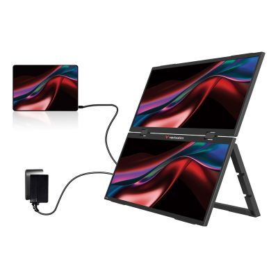 7. Verbatim Portable 15.6" FHD Dual Monitor Essentials Portable Monitor Black 39.6 cm (15.6") LCD 1920 x 1080 px