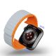 11. Magnetic Apple Watch SE, 9, 8, 7, 6, 5, 4, 3, 2, 1 (41, 40, 38 mm) Dux Ducis Strap (LD Version) - gray-orange