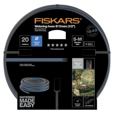 2. Fiskars 1027107 Garden Hose 20m Above Ground Blue, Gray