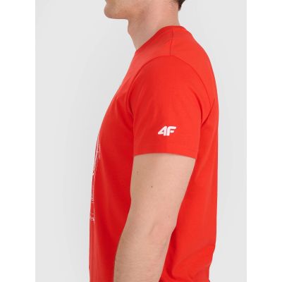 3. Men's regular t-shirt with volleyball print 4F 4FRAW25TTSHM3236-62S