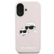 3. Karl Lagerfeld Silicone Nauble Heads Print MagSafe Case for iPhone 16 Plus - Pink