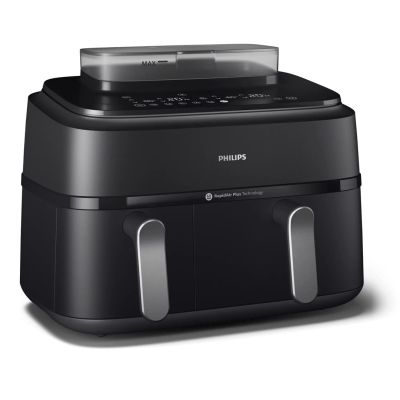 20. Philips 5000 series NA551/00 fryer Double 9 l Autonomous 2750 W Hot air fryer Black, Silver