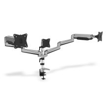 Triple desk arm (clamp) 3xLCD max. 27" max. 6kg tilt and swivel 360° (PIVOT)