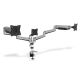 Triple desk arm (clamp) 3xLCD max. 27" max. 6kg tilt and swivel 360° (PIVOT)