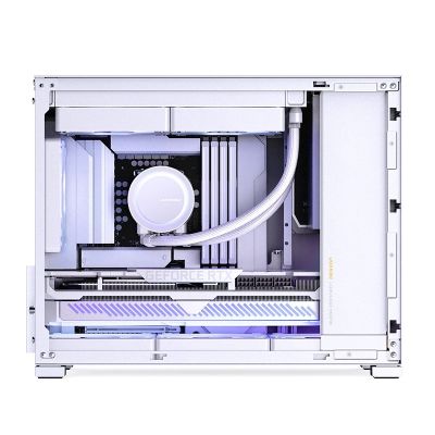 13. Jonsbo D32 STD PC Case, White, Mini Case, mATX, Tempered Glass – White