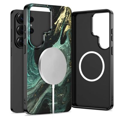 2. Tech-Protect Lamano MagSafe Case for Samsung Galaxy S26 Ultra - Black and Green
