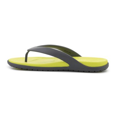 6. CROCS COAST FLIP SLATE GRAY/CITRUS 212035-0GG