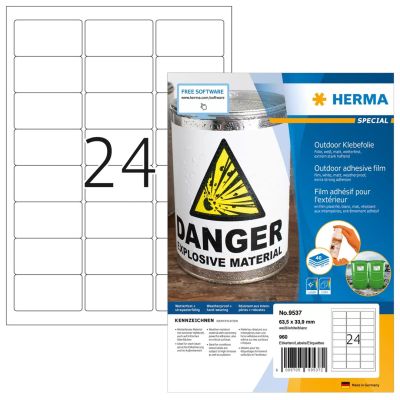 3. HERMA 9537 self-adhesive labels Rectangle White 960 pcs.